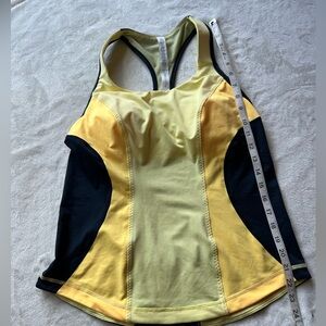 Lululemon Athletica Cardio Kick Tank Mellow Lemon. Sz. 10. NWOT